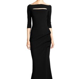 Chiara Boni La Petite Robe Kate Slit-Detail Boatneck Gown.  Size Italy 40/ US 4.